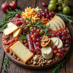 Cheese and fruits