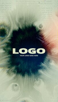 Ink Drop Logo. Vertical Stories Opener for Social Media.