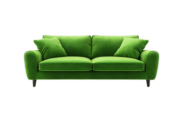 Fototapeta premium Modern sofa isolated on a transparent background. Luxury Sofa for Home Decor and Interior design.