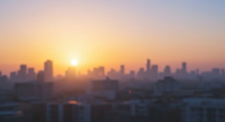 Fototapeta premium sunset over the city