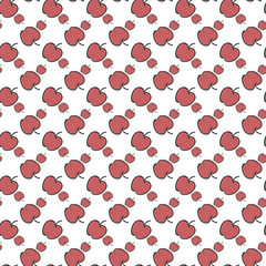 Red Apples on a White Background With Artistic Style