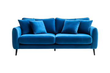 Fototapeta premium Modern sofa isolated on a transparent background. Luxury Sofa for Home Decor and Interior design.