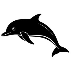Animal porpoise silhouette vector illustrator 