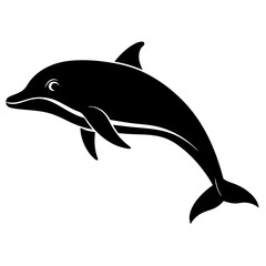 Animal porpoise silhouette vector illustrator 