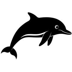 Animal porpoise silhouette vector illustrator 