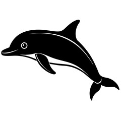 Animal porpoise silhouette vector illustrator 