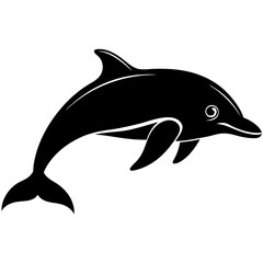 Animal porpoise silhouette vector illustrator 