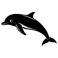 Animal porpoise silhouette vector illustrator 
