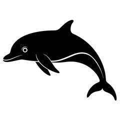 Animal porpoise silhouette vector illustrator 