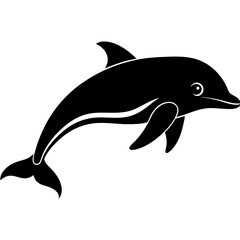 Animal porpoise silhouette vector illustrator 