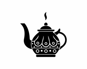 creative details Tea Kettle Icon vector Illustration