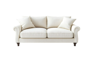 Fototapeta premium Modern sofa isolated on a transparent background. Luxury Sofa for Home Decor and Interior design.