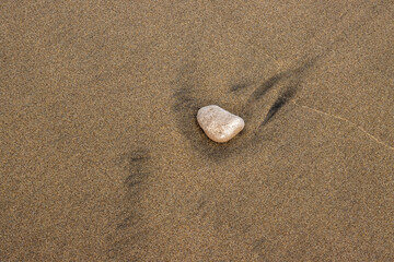 Sand on the Atlantic ocean beach, Spain