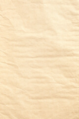 Brown crumpled paper with bumpy horizontal lines