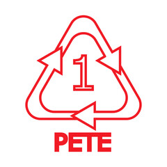 Outline PETE Recycle Symbol