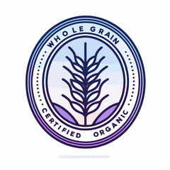 Whole Grain Certified Organic Badge Design  