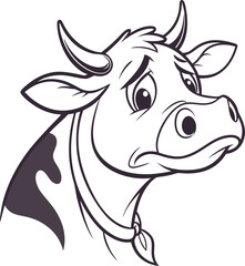 funny cow cartoon