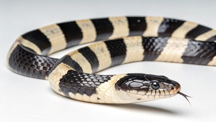 Obraz premium Banded Krait on studio background 