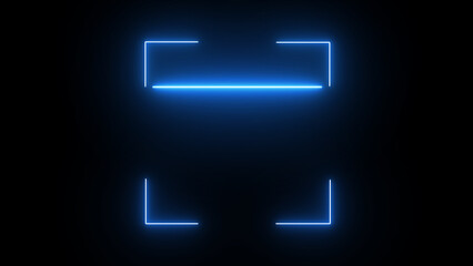 Scan QR code to loop neon bright 4k illustration on black background. QR Code Scan Effect in Seamless Loop. illustration.