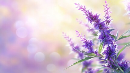 Vibrant Purple Flowers in Soft Light