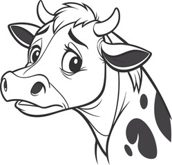 funny cow cartoon