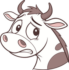 funny cow vector illustration