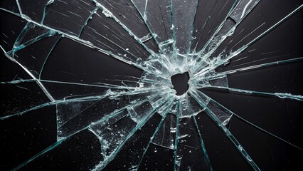 Shattered Glass High-Detail Close-Up Texture