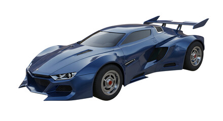 Obraz premium Blue Sports Car High Resolution Image