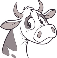funny cow cartoon