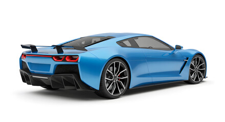 Stunning Blue Sports Car: High-Resolution Image