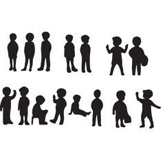 vector silhouettes of people