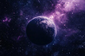 Obraz premium Exoplanet in Deep Space: Cosmic Galaxy, Universe, Astronomy