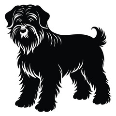 black rssina terrier vector dog