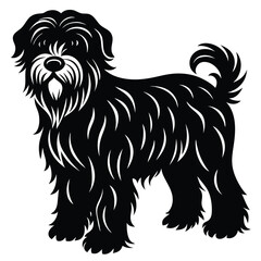 black rssina terrier vector dog