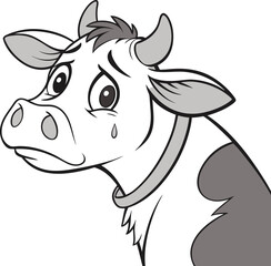vector illustration of a cow