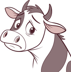 funny cow cartoon
