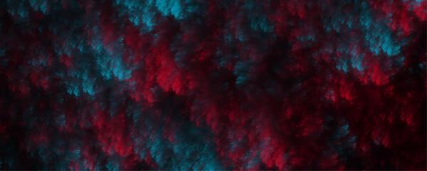 Modern digital abstract neon blue and dark red smoke effect, atmospheric fractal pattern, futuristic vibe, perfect for sci-fi design. Abstract Red and Blue Cloud Texture Background