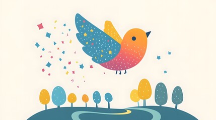 easter greeting card with eggs