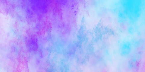 Dreamy abstract pastel blue and purple cloud background. aquarelle soft pastel blue watercolor for creative grunge art. Colorful paper textured ink effect grungy wet pastel illustration for design.