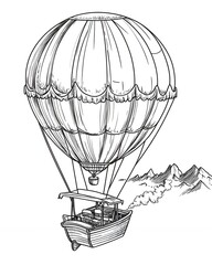 Fototapeta premium hot air balloon in the sky