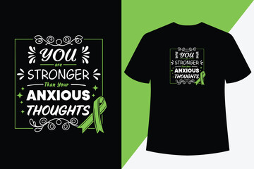 Fototapeta premium End the Stigma Mental Health Awareness T-shirt Design, Mental Health Awareness, T-shirt design.