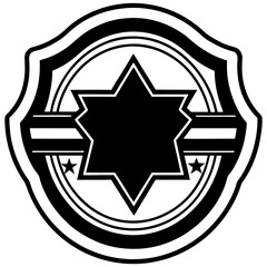 black and white shield