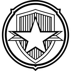 black and white shield