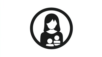 Woman with children icon