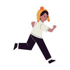 Diverse Student Running