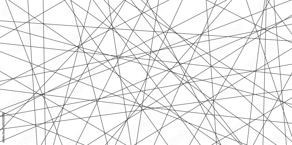 Fototapete Abstract black lines with white background. Creative and geometric shape with luxury pattern and paper texture design. abstract background with stripes for website design Technology background.	