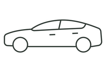 simple minimalistic car lien icon .