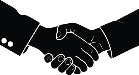 Handshake between two individuals, symbolizing partnership, trust, and agreement. Concept on business collaboration and mutual respect