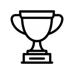Line Art Trophy Symbol Representing Achievement and Success  