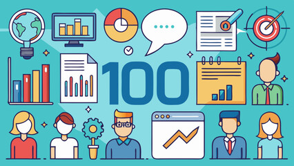 Business analysis and teamwork illustration with charts and people figures